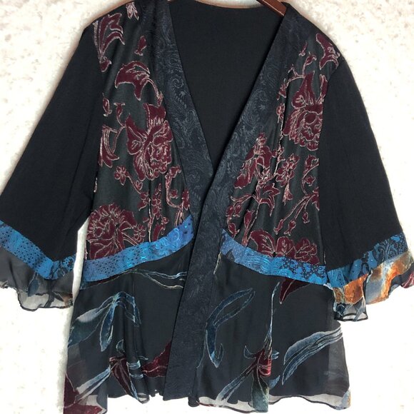 Vintage R&M Richards Karen Kwong Women's Kimono Jacket - Picture 2 of 11